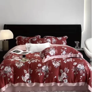 【H4018】甜茶|紅|60支天絲七件式床罩組